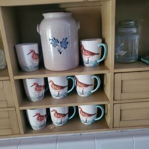 Ceramic Bird Design Mug Set